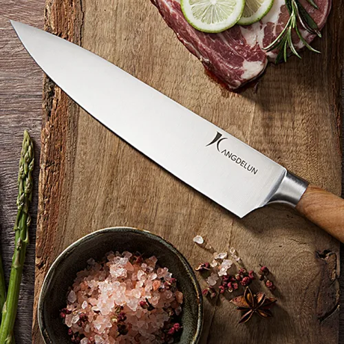 Miniatura 9 de Kangdelun Juego de 15 cuchillos y 4 cuchillos de chef, con caja de regalo, acero inoxidable de alto carbono ultra afilado, mango de madera