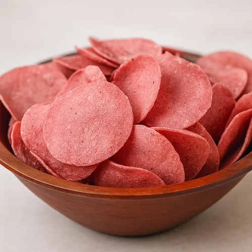Miniatura 6 de Raen Haven Chips de remolacha Vathal – 4.23 oz – (120 gm) Frituras de remolacha secadas al sol Bocadillo tradicional del sur de la India Sin