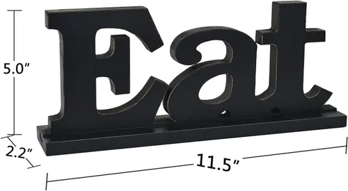 Miniatura 6 de Letrero de madera para mesa de comer, letrero decorativo de madera independiente para decoración de gabinete de cocina EAT