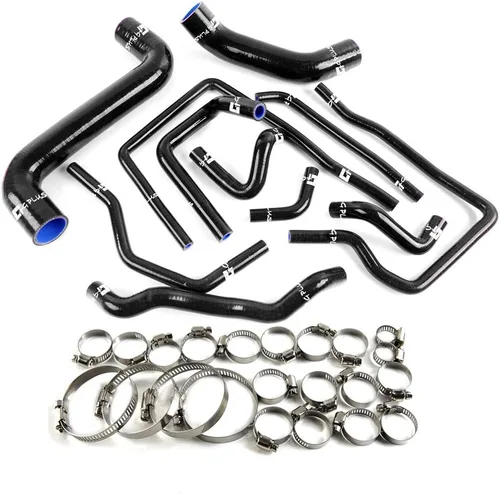 Miniatura 14 de G-PLUS Kit de abrazaderas de manguera de refrigerante de radiador de silicona compatible con Subaru Impreza WRX/STi GDA/GDB EJ207 2002-2007 negro