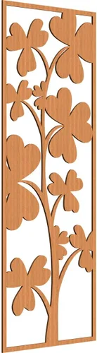 Miniatura 192 de 9 3/8 pulgadas de ancho x 24 3/8 pulgadas de alto x 1/4 pulgadas de alto, Bradford Paneles de pared decorativos de madera de calado, roble rojo rojo