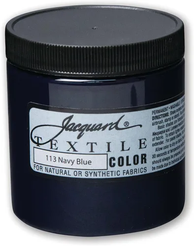 Miniatura 35 de Jacquard Pintura Textil 8 Oz Negro
