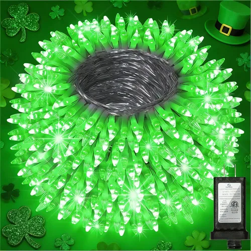 Miniatura 15 de Paquete de 2 Total 200 Pies 600 Luces LED de Navidad en Cadena, Luces de Árbol de Hadas Blanco Frío Conectables, 8 Modos y Temporizador Luces