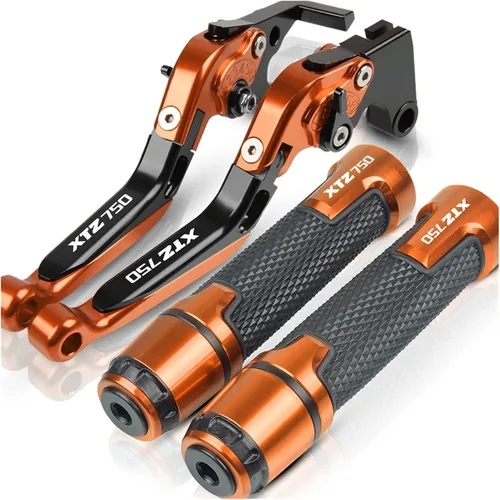 Miniatura 11 de Accesorios CNC para motocicleta, ajustable, plegable, extensible, con logotipo, palancas de embrague de freno, manillar, extremos para Yamaha XTZ750