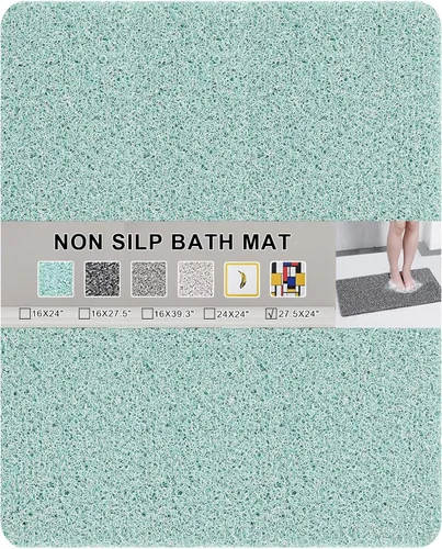 Miniatura 12 de Tapete antideslizante para bañera, tapete de baño antideslizante de 0.6 pulgadas, extra grueso, de secado rápido, tapete de ducha antideslizante