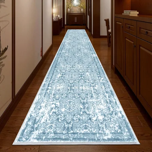 Miniatura 16 de Vaukki - Alfombra de pasillo, suave y peluda, alfombra antideslizante lavable, para lavandería, cocina, granja, baño, entrada y dormitorio