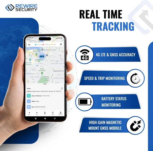 Miniatura 3 de REWIRE SECURITY 104-Pro - Rastreador GPS magnético 4G para vehículo Fácil montaje Compatible con automóvil, camión, camioneta y motocicleta