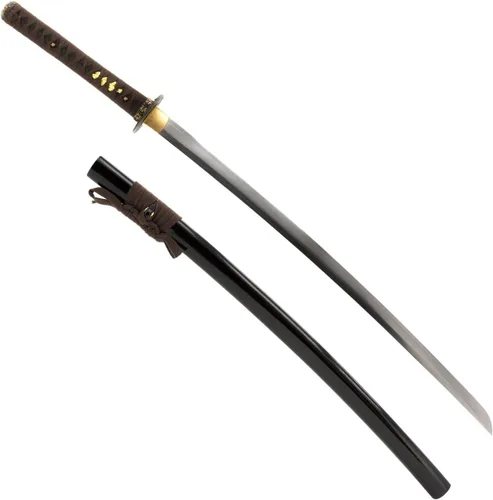 Miniatura 12 de HMS Samurai Katana Sword, Practical, Hand Forged, 1045 Carbon Steel, Heat Tempered/Clay Tempered, Full Tang, Sharp, Scabbard Blanco-dragón-951A