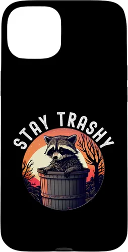 Miniatura 9 de iPhone 16 Stay Trashy Funny Raccoon Case