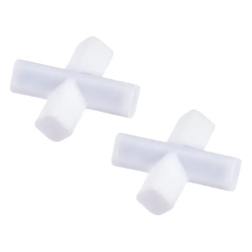 Miniatura 11 de MECCANIXITY Agitador magnético mezclador barra de agitación barra 10 mm (0.39 ") forma de cruz imán de recubrimiento blanco para laboratorio 2 piezas