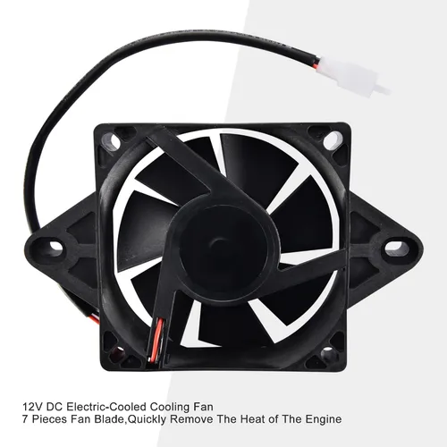 Miniatura 3 de GOOFIT Reemplazo de ventilador de refrigeración de radiador cuadrado de 12 V CC para ATV de 200 cc y 250 cc refrigerado por agua para motocross Go