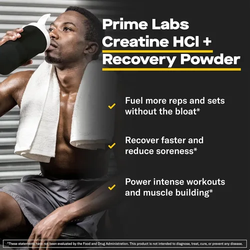 Miniatura 2 de Prime Labs - Creatina HCl en polvo con Astaxantina - Apoya la recuperación muscular y la salud cerebral - Con-Cret Creatina HCl