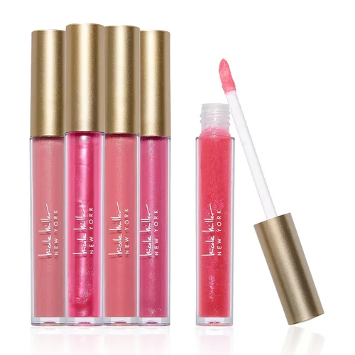 Miniatura 10 de Nicole Miller - Colección de brillos de labios brillantes para mujeres y niñas, juego de colores de larga duración con ricos colores variados, rosa