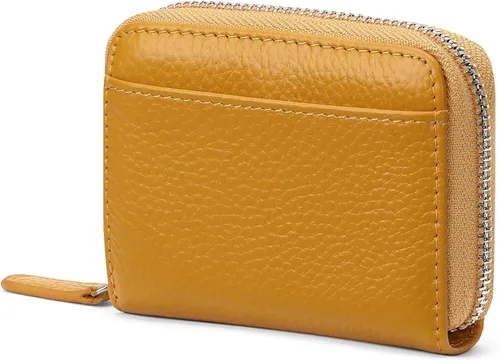 Miniatura 17 de SENDEFN Cartera de cuero para mujer, con bloqueo RFID, pequeñas carteras compactas, titular de la tarjeta de crédito con ventana de identificación