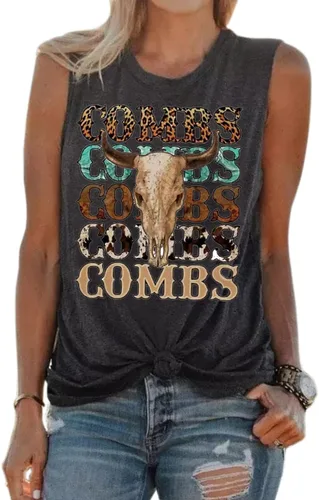 Miniatura 3 de Long Live Cowboys - Camiseta sin mangas para mujer, casual, sin mangas, vintage, música country, divertida impresión gráfica, chaleco sin mangas