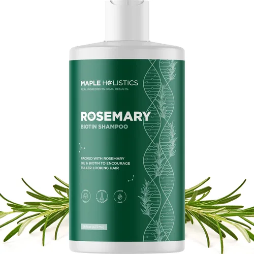 Miniatura 12 de Champú voluminizador de biotina para cabello fino - Champú para cabello fino con menta, argán y aceites esenciales para el cuidado del cabello