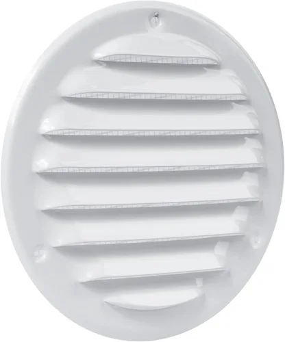 Vent Systems Cubierta de ventilación blanca Soffit de 4 pulgadas, rejilla de ventilación redonda, cubierta de parrilla, pantalla de insectos