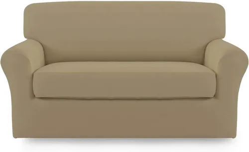Miniatura 13 de Easy-Going Funda de Sofá Elástica de Microfibra de 2 Piezas – Cubierta de Sofá Suave Ajustada de Spandex, Protector de Muebles Lavable con Parte