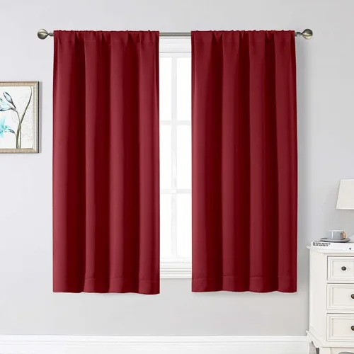 Miniatura 105 de Cortinas opacas para dormitorio, sala de estar, juego de 2 paneles de 54 pulgadas de largo, cortinas de oscurecimiento de habitación con aislamiento