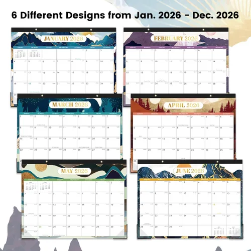 Miniatura 5 de Calendario de escritorio 2026 – enero de 2026 a diciembre de 2026, calendario de escritorio de tamaño pequeño de 14.6 x 11.5 pulgadas con 2