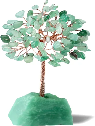 Miniatura 15 de QINJIEJIE Árbol de cristal de cuarzo rosa, cristales curativos, decoración de escritorio rosa, árbol de piedras preciosas naturales, base de alambre