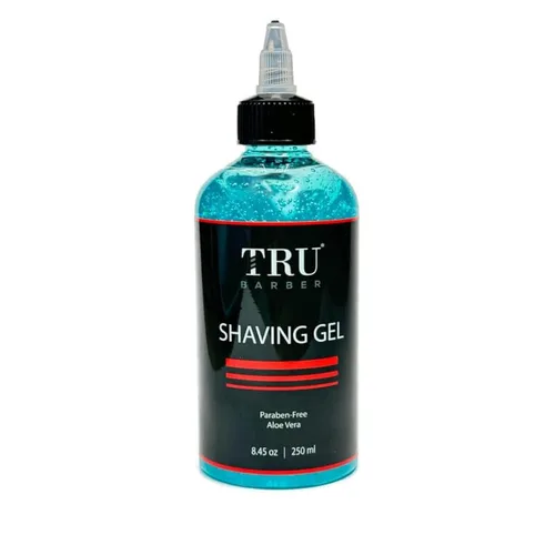 TRU BARBER Gel de afeitar para hombres, afeitado recto, bordes perfectos y afeitado suave