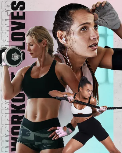 Miniatura 4 de VINSGUIR Guantes de entrenamiento para mujeres y hombres, guantes de levantamiento de pesas transpirables para ejercicio de gimnasio, fitness, Rosa