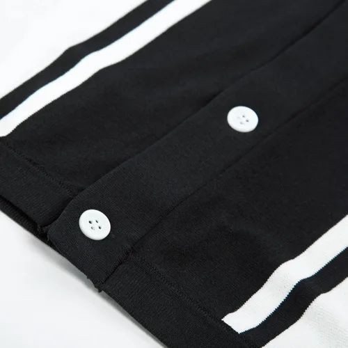 Miniatura 6 de PJ PAUL JONES Men's Stripe Button Down Knit Polo Shirts Short Sleeve Vintage Cardigans