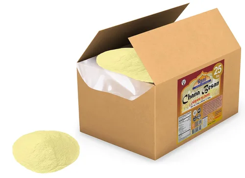 Miniatura 5 de Rani Chana Besan (harina de garbanzos, gramo) 400 onzas (25 libras) caja a granel de 25.0 lbs ~ Todo natural Vegano Apto para gluten Sin OMG