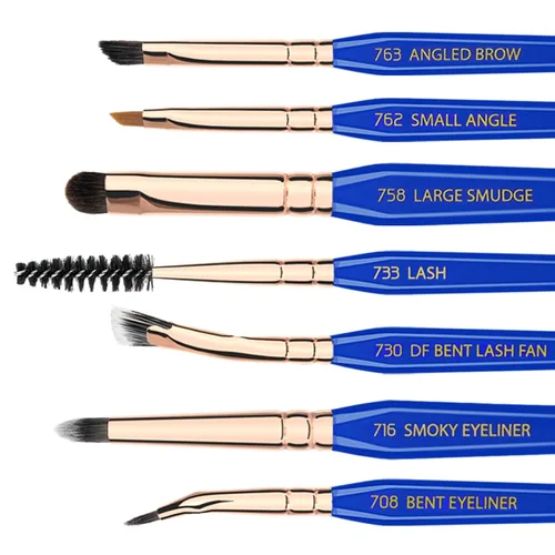 Miniatura 4 de Bdellium Tools Cepillo de maquillaje profesional Triángulo dorado - Ojos Sólo 15 piezas Juego de brochas con bolsa de pie