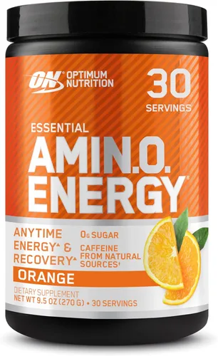 Optimum Nutrition Amino Energy - Polvo energético preentrenamiento con té verde, BCAA, aminoácidos, extracto de café verde, apto para dieta