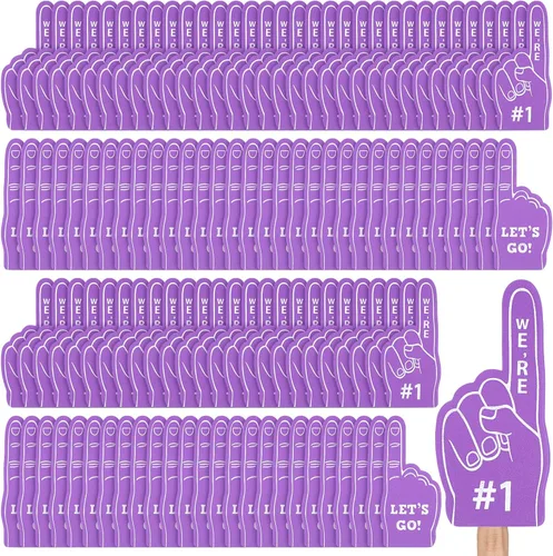 Miniatura 10 de 100 Pieces Mini Foam Finger Football Party Favors #1 Sports Fan Foam Finger Football Party Supply Basketball Baseball Soccer Sporting Events