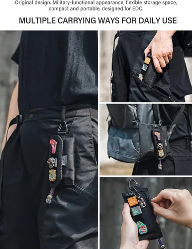 Miniatura 4 de TACTICAL GEEK - Organizador de bolsa de almacenamiento A2 M EDC, monedero de nailon, bolsillo de almacenamiento EDC multiusos, organizador