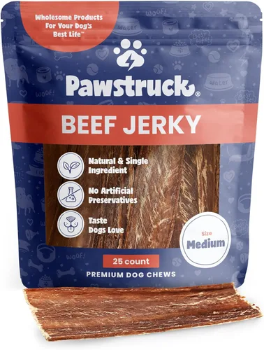 Miniatura 10 de Pawstruck Masticables de carne seca de res prémium para perros, tiras grandes de 10 pulgadas – Apoya la salud de la cadera y las articulaciones