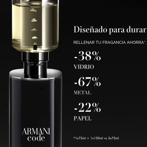 Miniatura 7 de Armani Beauty - Code - Agua de Tocador - Colonia para Hombre - Fragancia Ambar Maderada - Notas Cítricas, Lavandín, Frijol Tonka