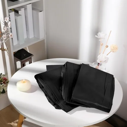 Miniatura 4 de Mixweer 30 piezas de sábanas de mesa de masaje a prueba de aceite e impermeables ajustables para spa de 39 x 87 pulgadas, sábanas protectoras Negro
