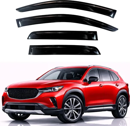 Miniatura 204 de KPY Visor de ventana compatible con Hyundai Tucson 2021-2025, 4 piezas de deflector de ventilación para ventana lateral, estilo Mugen, protector