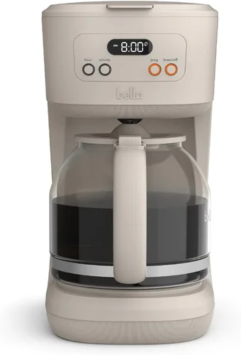 Miniatura 12 de bella Cafetera programable de 12 tazas, accesorios reutilizables aptos para lavavajillas, pantalla LCD de fácil uso, apagado automático, 900 vatios