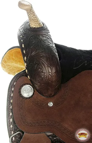 Miniatura 8 de HILASON Western Horse Barrel Racing Saddle Trail American Leather Western Saddle Saddle for Horses Barrel Racing Saddle