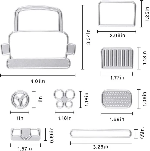 Miniatura 2 de Troqueles de corte de automóvil, plantillas de metal, herramienta de grabado en relieve, troqueles para hacer tarjetas, álbumes, álbumes