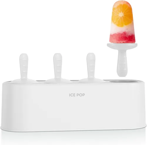 Miniatura 11 de Juego de 4 moldes para paletas caseras de silicona, moldes para helados, de fácil liberación, reutilizables, moldes para hacer bricolaje
