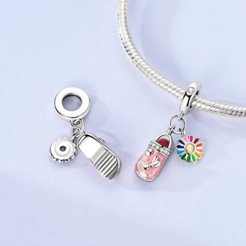 Miniatura 84 de Hapour Dijes de plata de ley 925 para pulseras, collar, joyería europea, colgante de cuentas para mujeres y madres