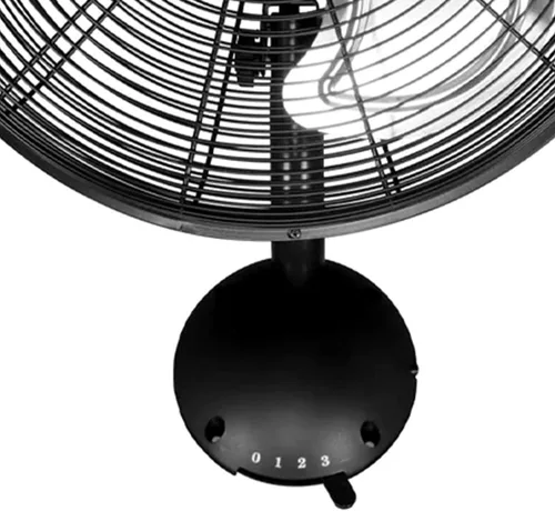 Miniatura 8 de Hurricane Ventilador de Pared de Metal Oscilante Pro de Alta Velocidad con 3 Velocidades, Negro, 16" - Unidad de Enfriamiento de Aire Eléctrica
