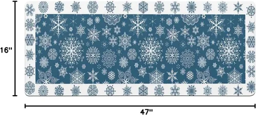 Miniatura 2 de Tapete de baño azul de Navidad para bañera, antideslizante, de secado rápido y absorbente, tierra de diatomeas, fregadero, dormitorio, cocina