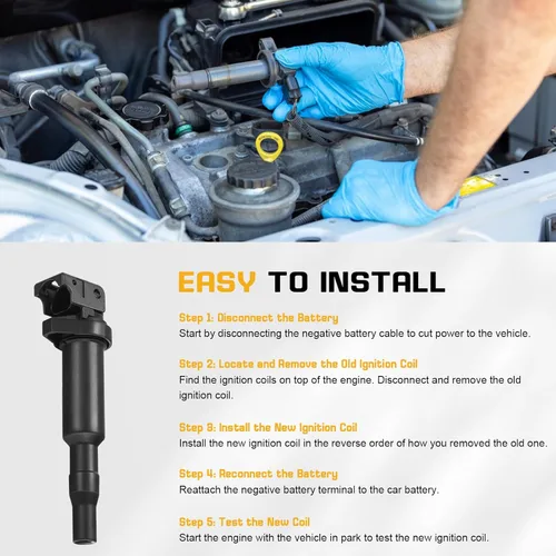 Miniatura 6 de QYL 6 bobinas de encendido compatibles con BMW 128i 135i 335i 325i 328i 330i M5 M6 525xi 528i 550i 750i N54 X3 X5 X6 Z4 4.4L 4.8L repuesto