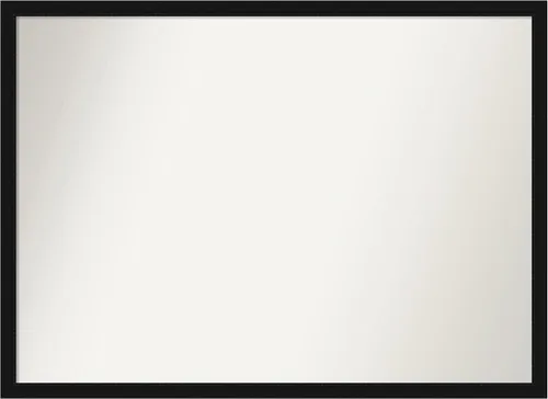 Miniatura 471 de Amanti Art Espejo de baño negro para sobre fregadero, 22 x 22 pulgadas, espejo de tocador cuadrado estrecho negro Avon, marco de madera casual