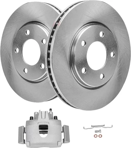 Miniatura 25 de Detroit Axle - Rotores de freno de disco delantero + pinza de freno lateral del pasajero de repuesto para Honda Odyssey Acura MDX, juego de 3 piezas