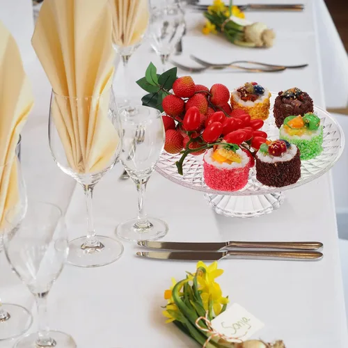 Miniatura 4 de Luxshiny Soporte de postre Plato de fruta para mesa Acrílico ligero Fácil de transportar Instalar