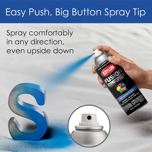 Miniatura 4 de Krylon Fusion All-In-One K02716007- Pintura en aerosol para uso en interiores y exteriores, azul patriótico brillante, 12 onzas (paquete de 2)
