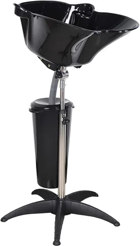 Fregadero de lavado de cabello, lavabo de champú profundo de altura ajustable para salón de belleza, lavabo con manguera de drenaje para el hogar,